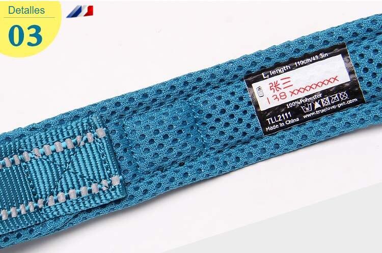 Correa de malla de nailon suave de 200cm para perro, doble grosor, para correr, reflectante, seguro para caminar, entrenamiento