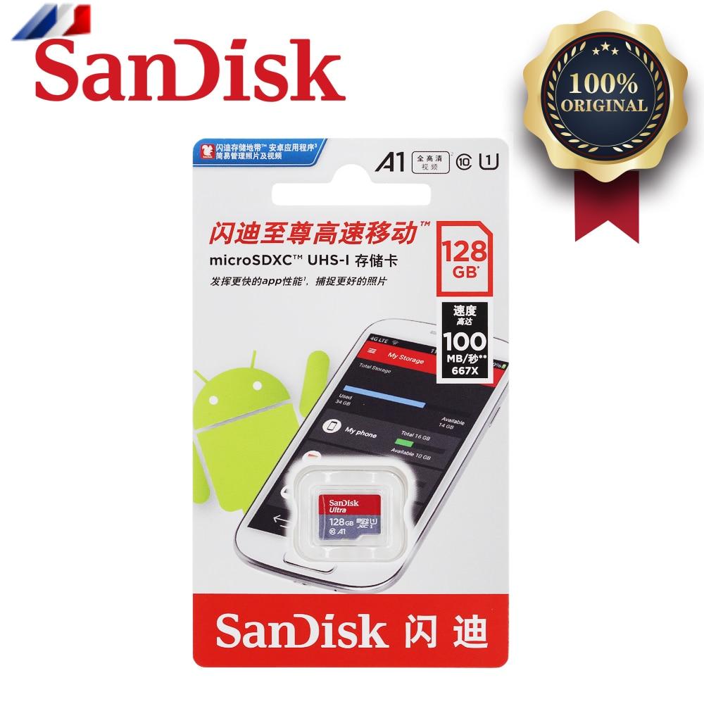 SanDisk Ultra Micro SD 128GB 32GB 64GB 256GB 16G 400GB Tarjeta micro SD/TF Tarjeta de memoria flash Tarjeta de memoria 32 64 128 gb microSD para Celulares