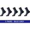 5 pares / azul gris