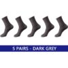 5 pares / gris oscuro