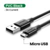 Micro USB PVC Negro