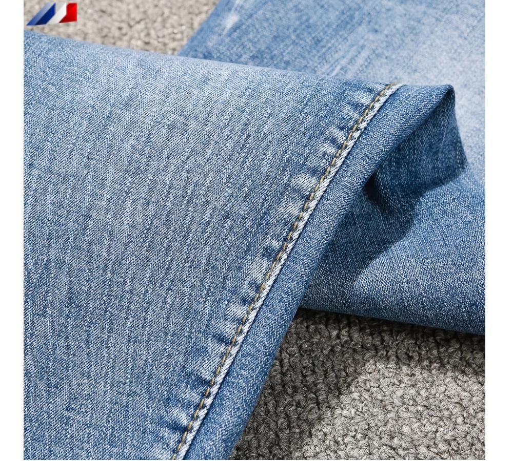 Jeans con cintura a rayas para mujer
