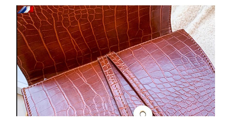 Cartera elegante de mujer estilo cocodrilo